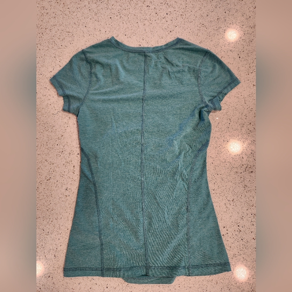 Teal cap sleeve Tek Gear workout top - Picture 2 of 4